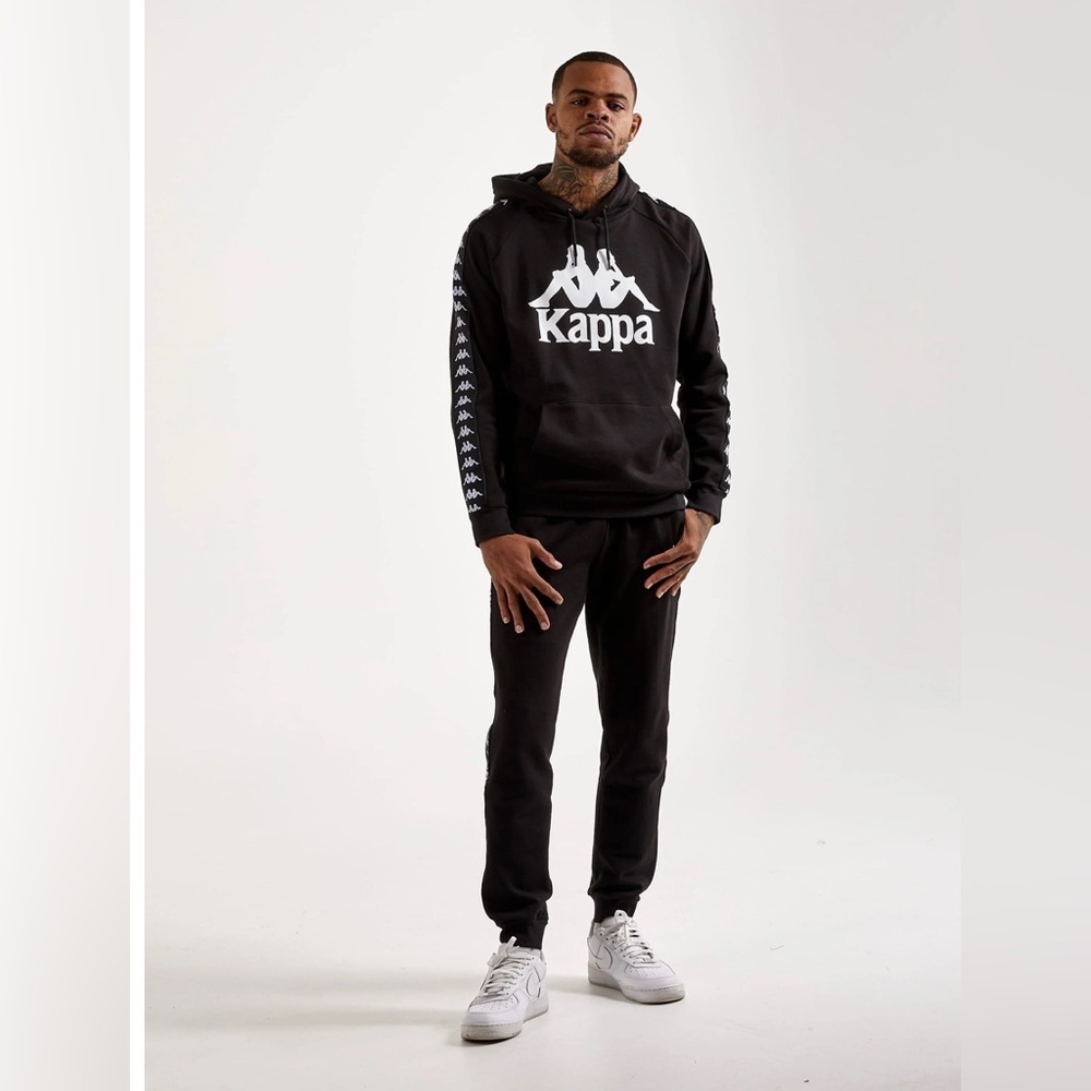Kappa Black Tracksuit with Logo